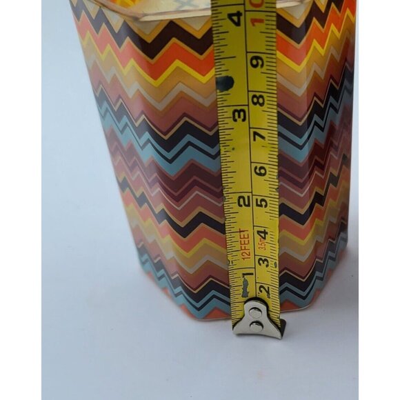 Missoni by Target Tuscan Sunrise Candle Multicolor Zig Zag Glass Jar 4” H NEW - Picture 4 of 4